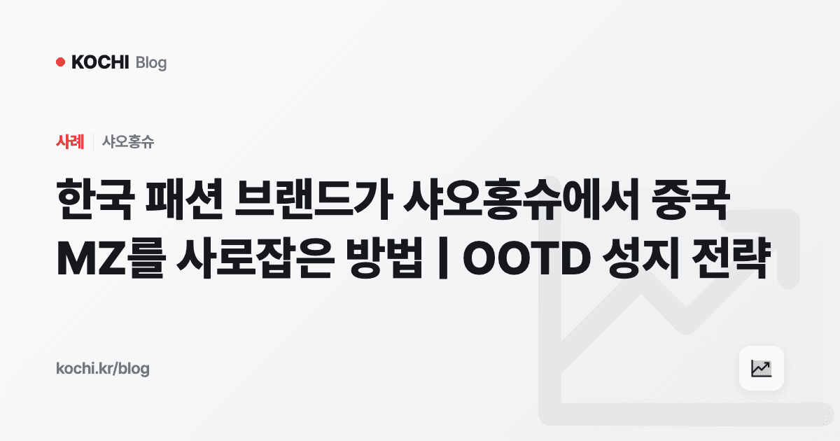 한국 패션 브랜드가 샤오홍슈에서 중국 MZ를 사로잡은 방법 | OOTD 성지 전략