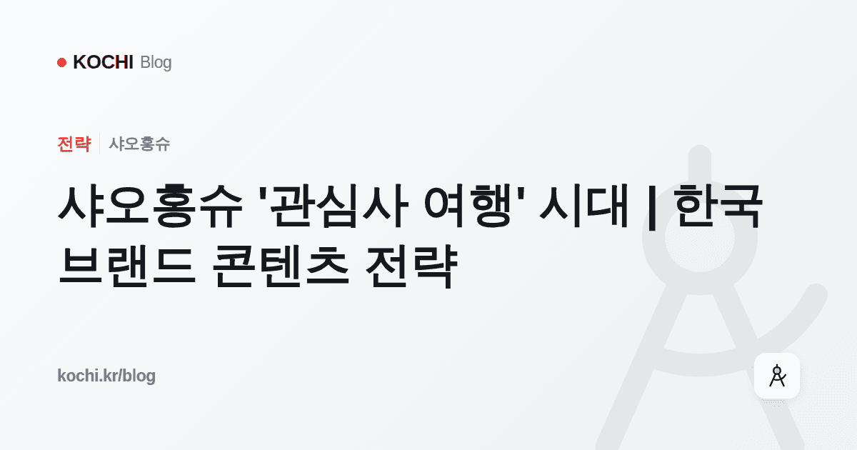 샤오홍슈 '관심사 여행' 시대 | 한국 브랜드 콘텐츠 전략